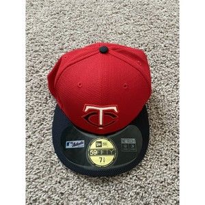 New Era 59Fifty Boys Cap MLB Minnesota Twins "TC" Red Navy 2007 Fitted Wool Hat